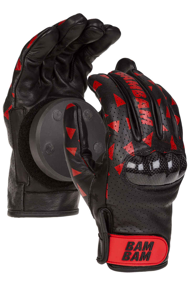 Bam Bam Skate Leather Slide Handschuhe (black red)