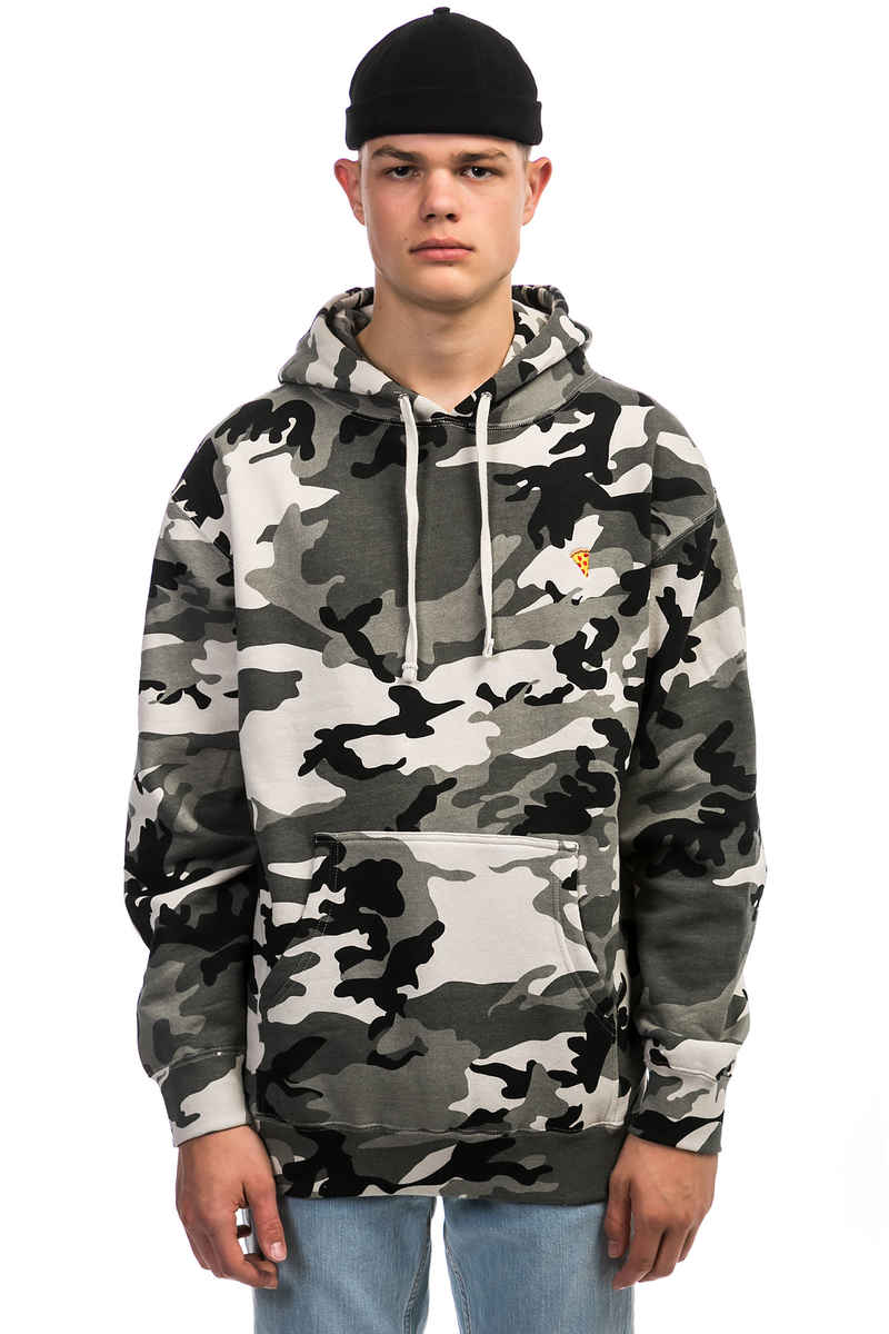 PIZZA Emoji Hoodie (snow camo)