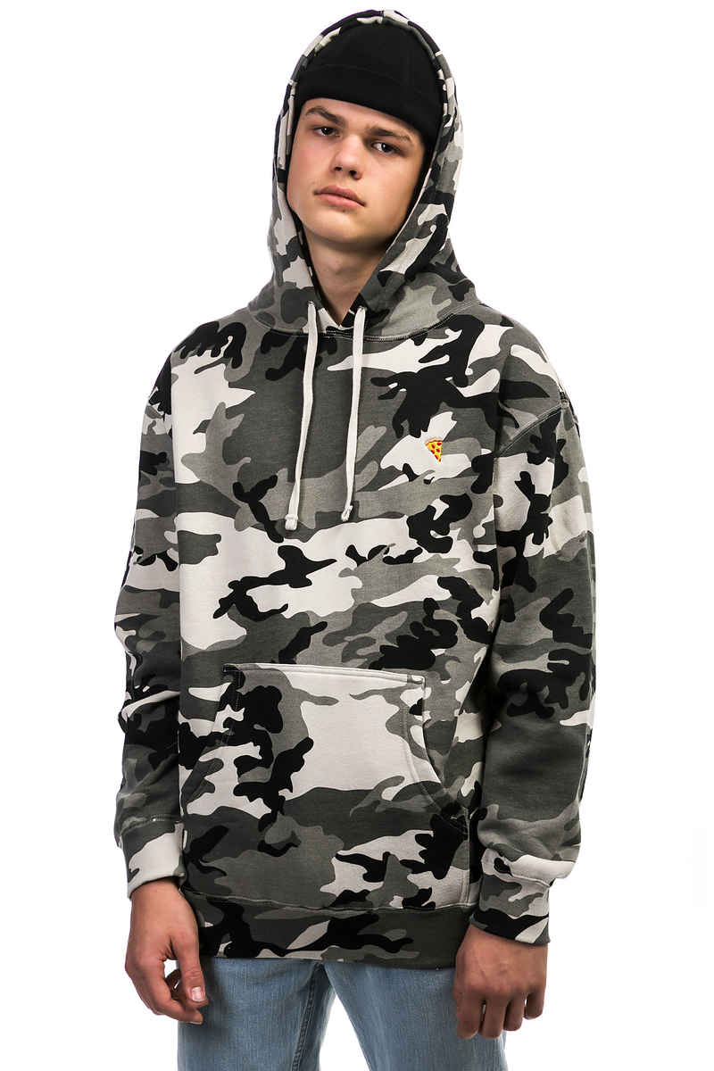 PIZZA Emoji Hoodie (snow camo)
