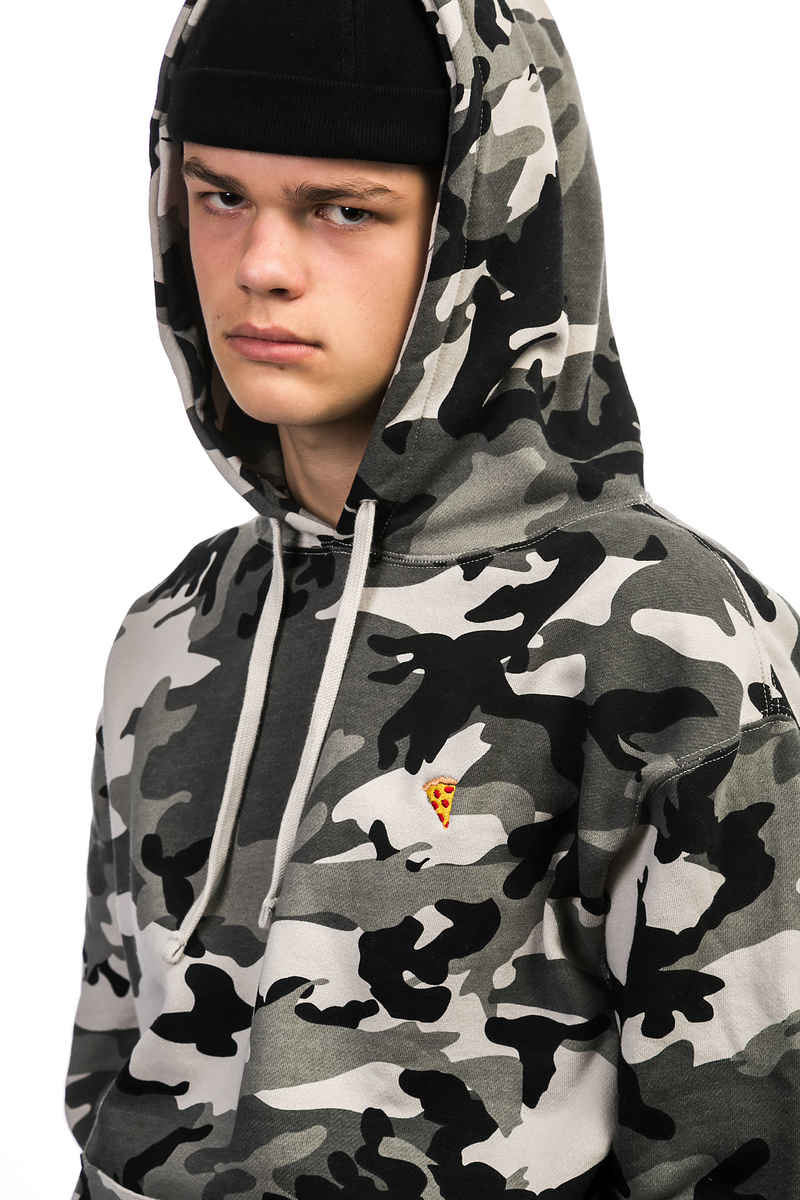 PIZZA Emoji Hoodie (snow camo)