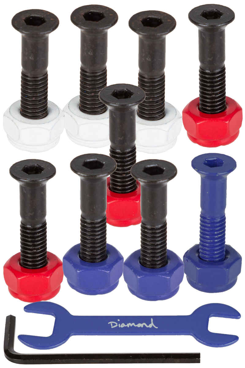 Diamond Williams Signature 7/8" Set de vis (red white blue) Flathead (tête fraisée) allen