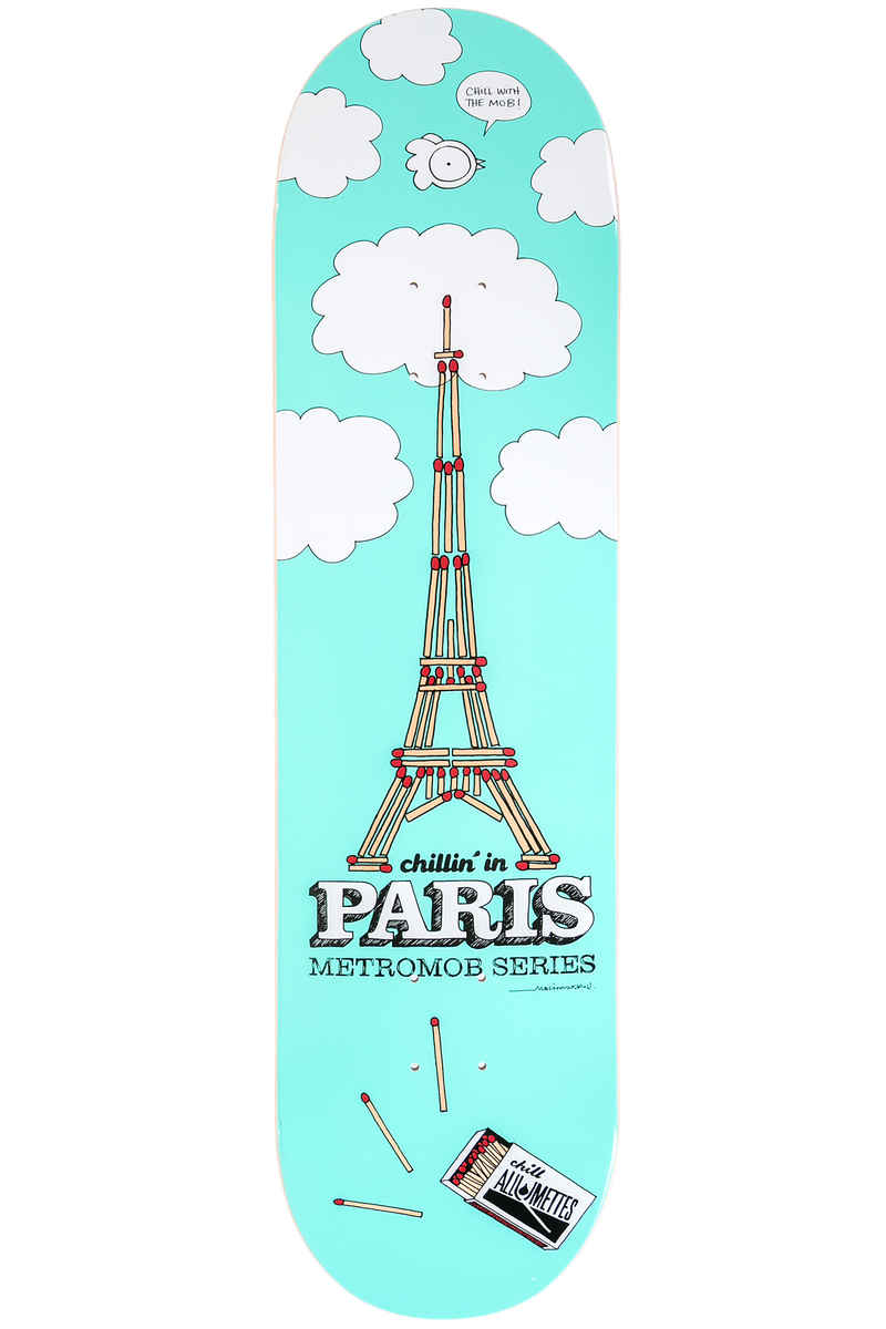 MOB Skateboards Paris 8.25" Planche Skate (light blue)