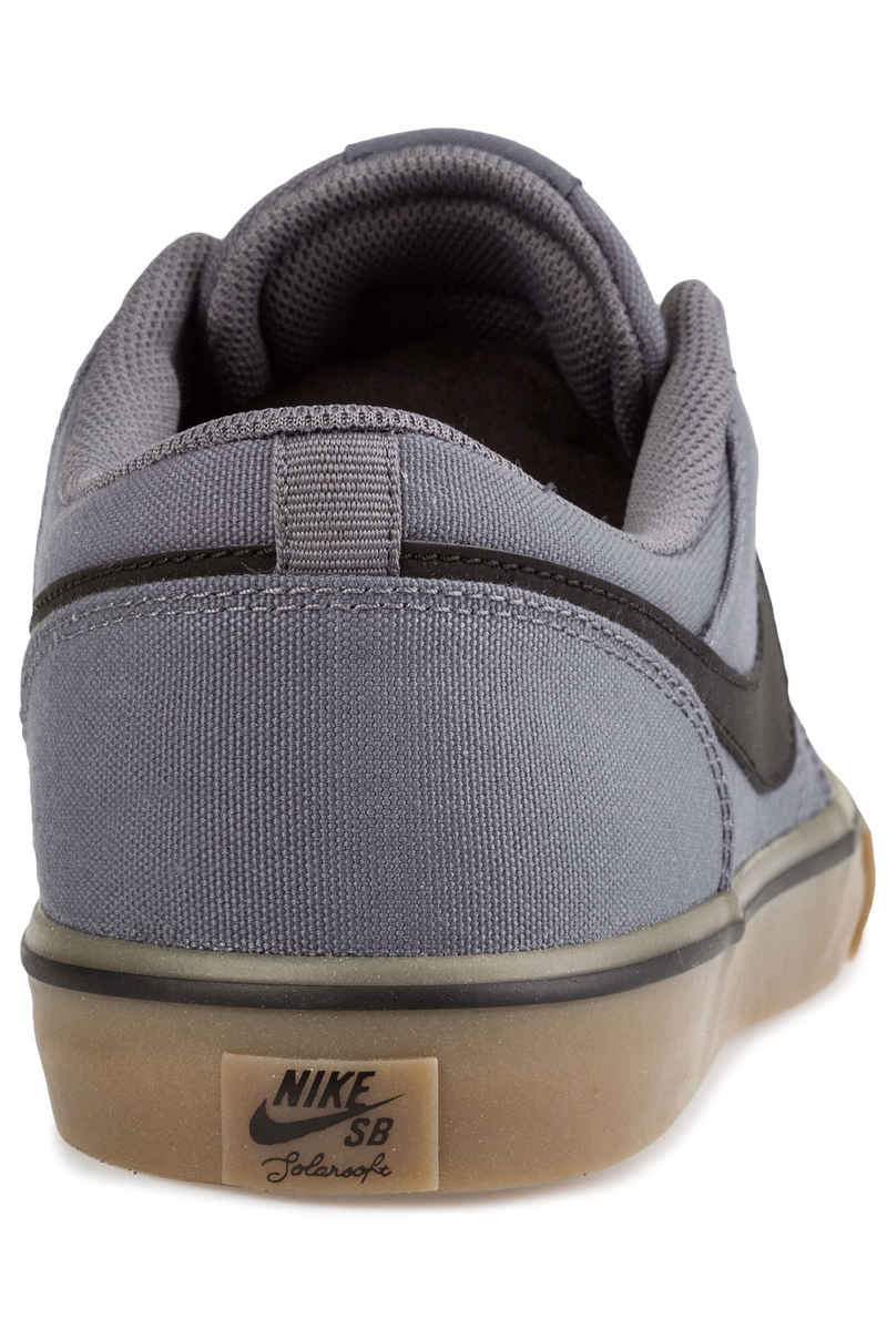 Nike SB Solarsoft Portmore II Canvas Shoes (dark grey black gum)