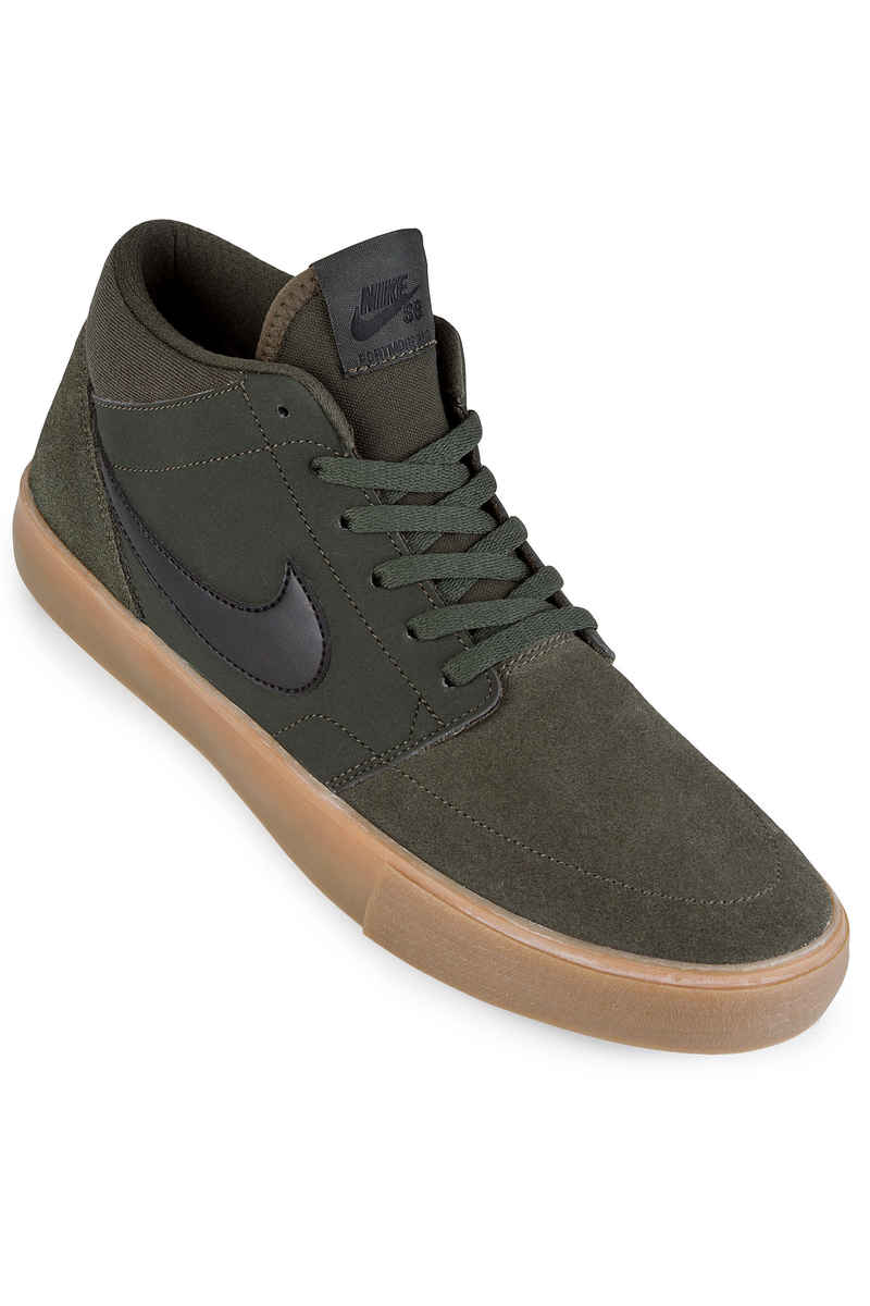 Nike SB Solarsoft Portmore II Mid Shoes (sequoia black gum)
