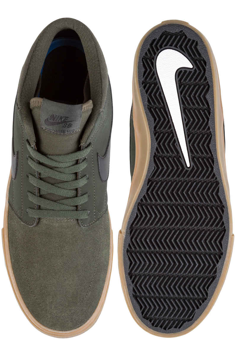 Nike SB Solarsoft Portmore II Mid Shoes (sequoia black gum)