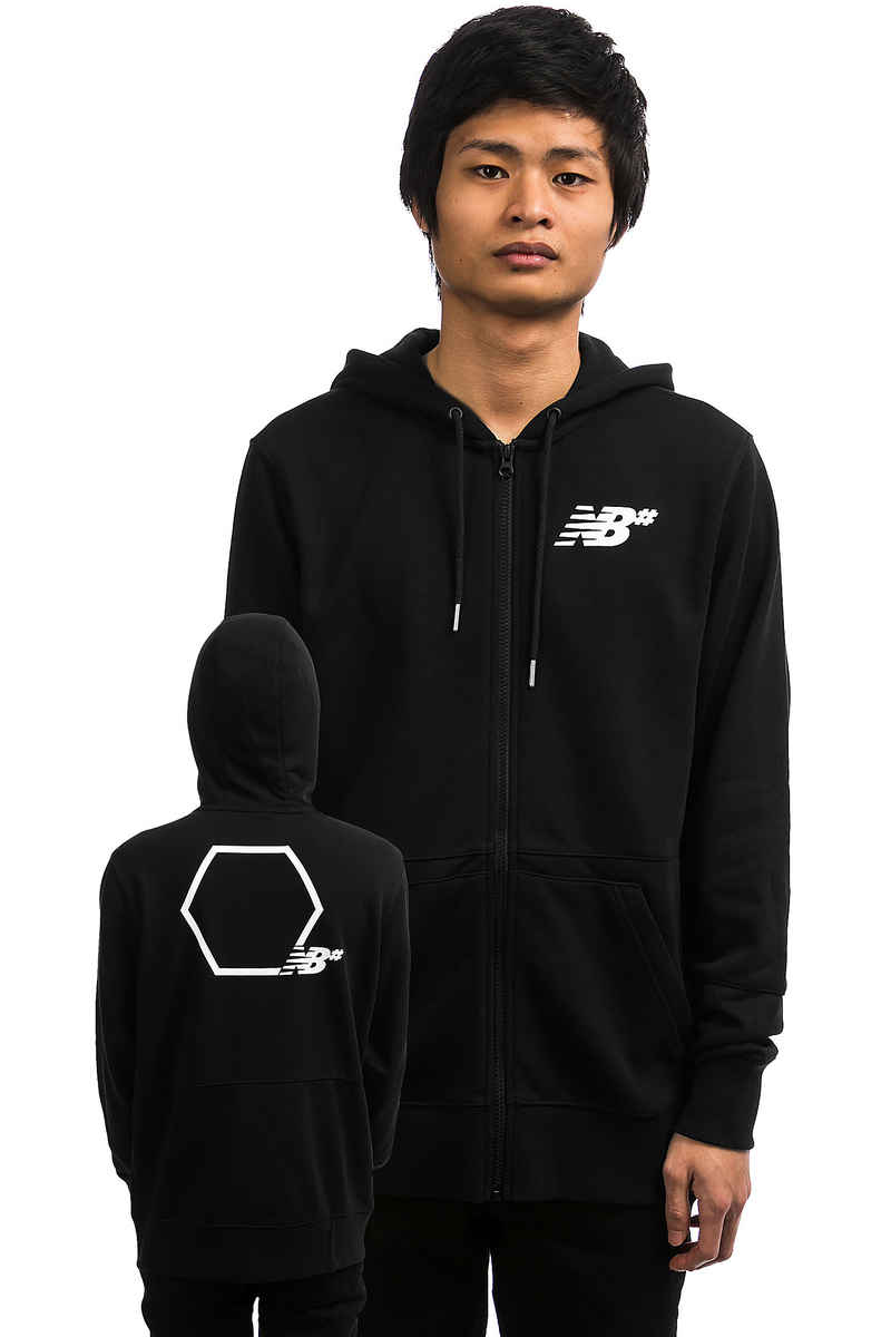 New Balance Numeric Hex Zip-Sweatshirt avec capuchon (black)