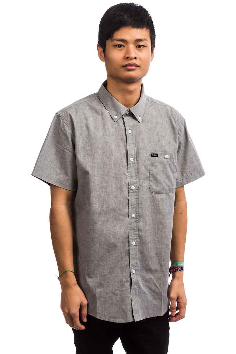 Brixton Central Kurzarm-Hemd (heather grey)