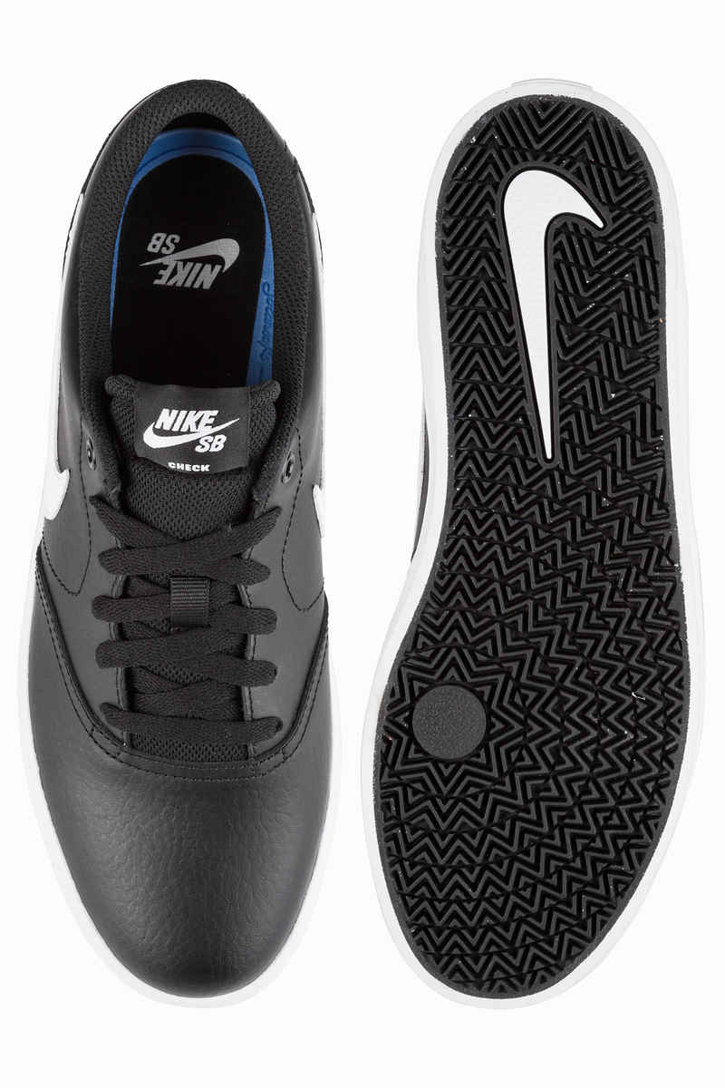 Nike SB Check Solarsoft Leather Shoes (black white)
