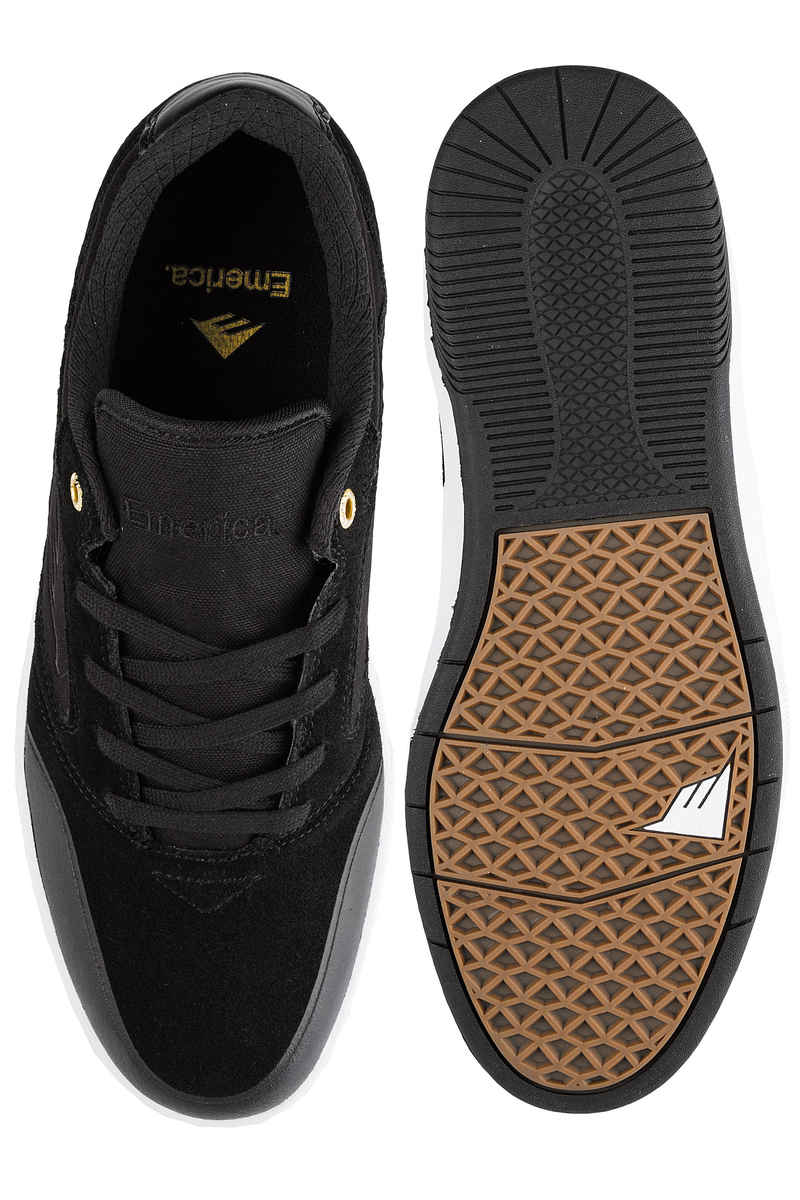 Emerica Dissent Schuh (black white gold)