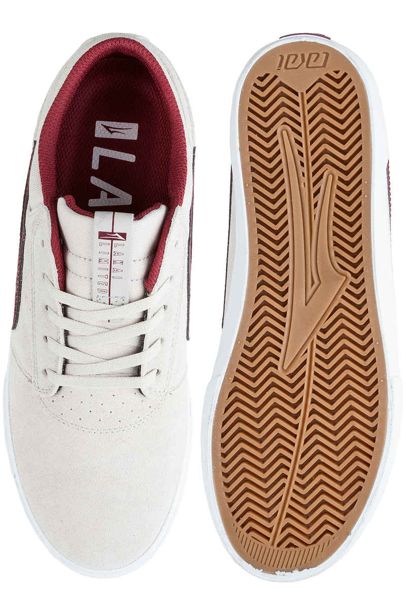 Lakai Griffin Suede Chaussure (white burgundy)