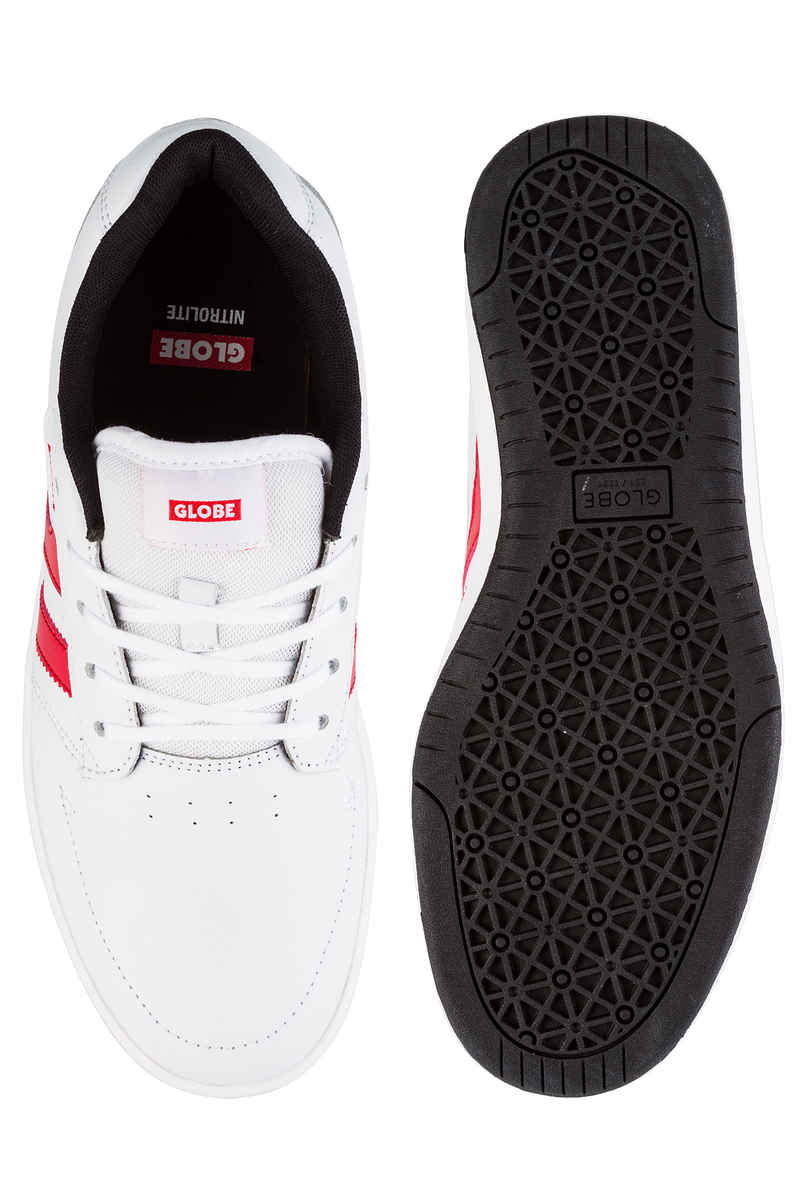 Globe Octave Shoes (white black red)
