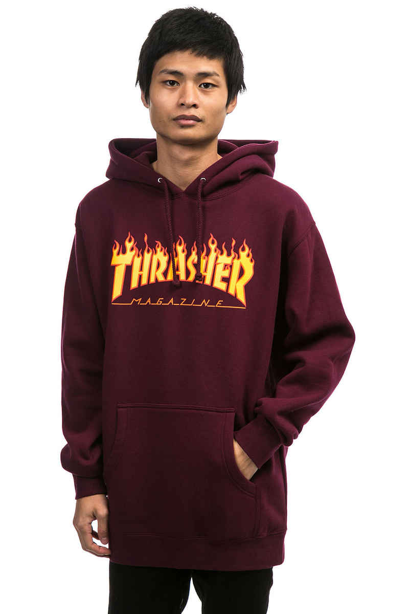 Thrasher Flame Hoodie (maroon)