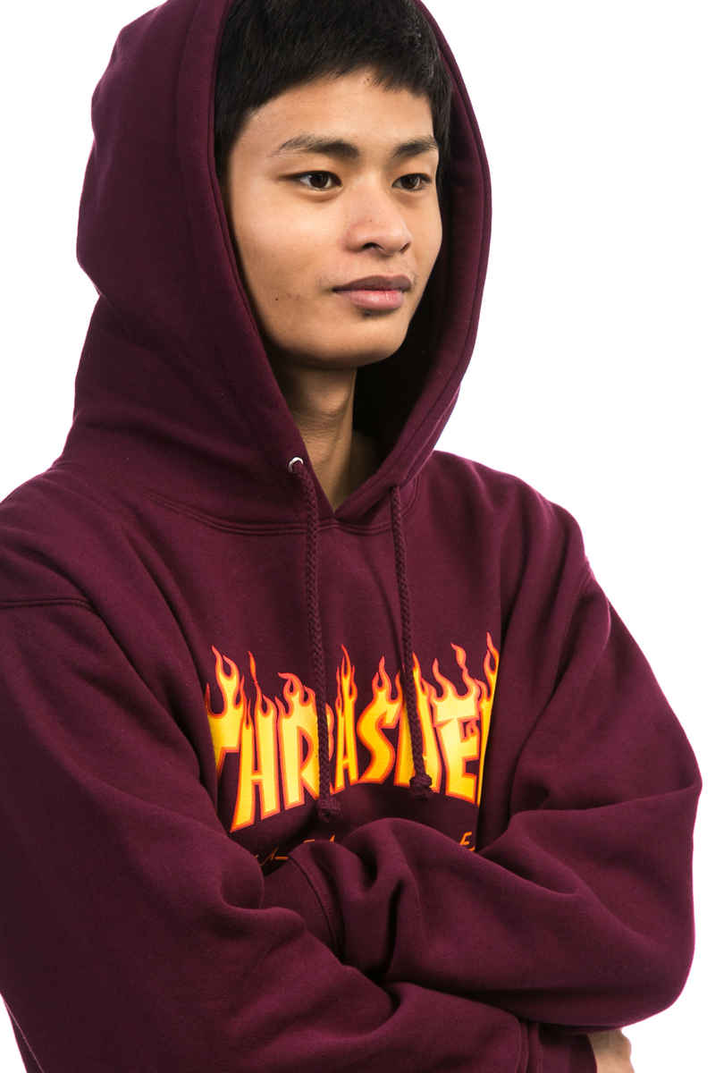 Thrasher Flame Hoodie (maroon)