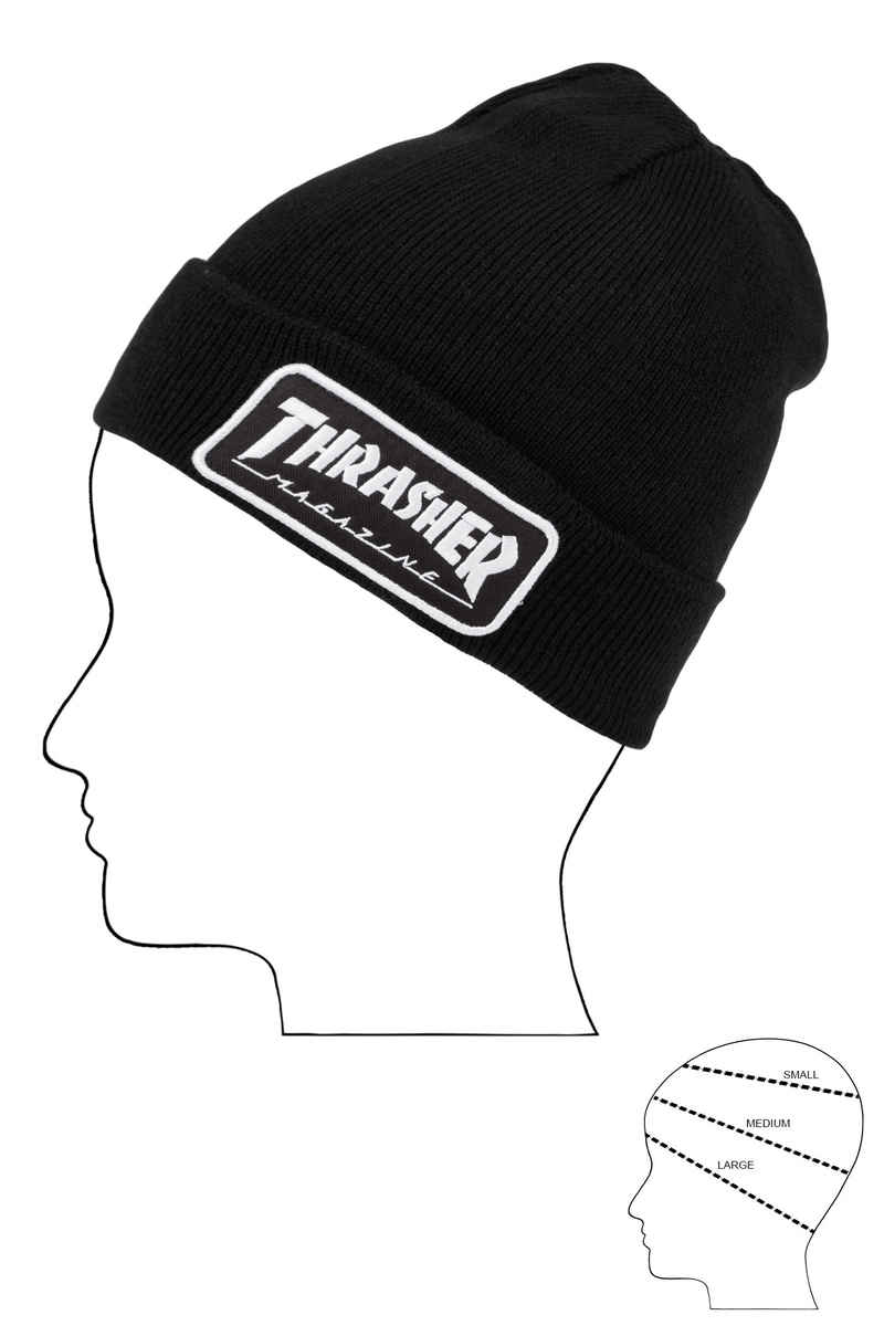 Thrasher Logo Patch Beanie (black)