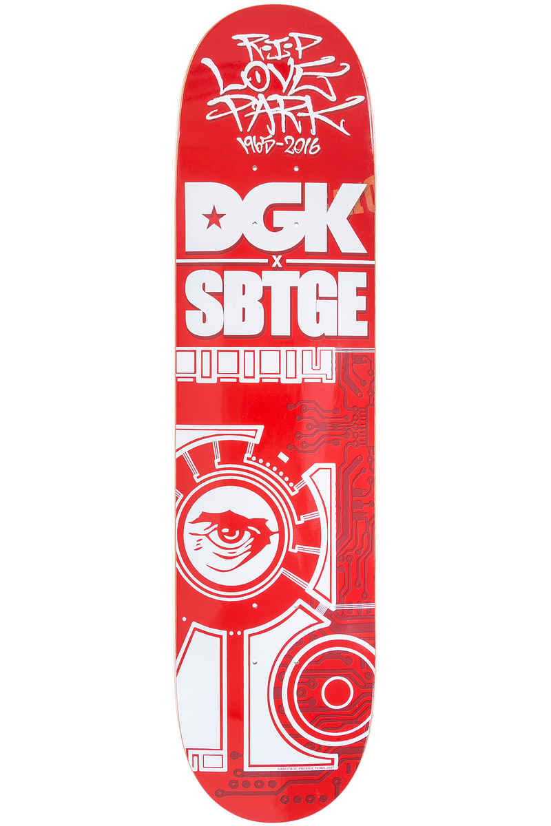 DGK Skateboards x Sabotage R.I.P. 8.06" Deck (red)