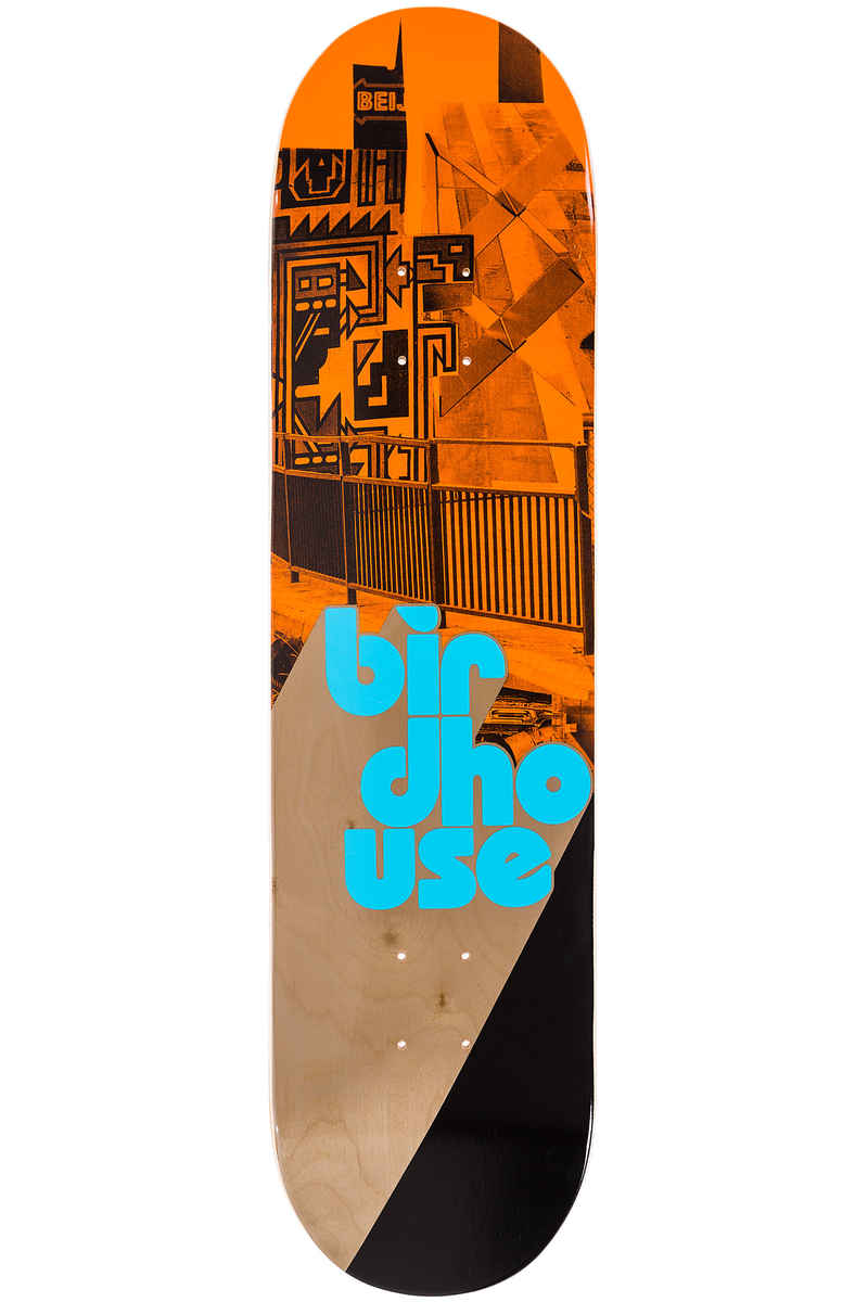 Birdhouse Team Stacked 8.25" Deck (orange black)