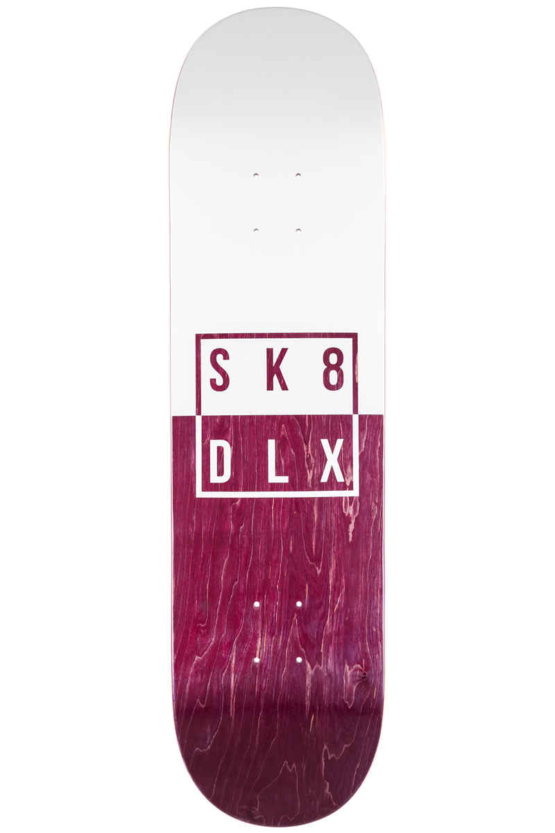 SK8DLX Two Face Series 8" Deck (white red)