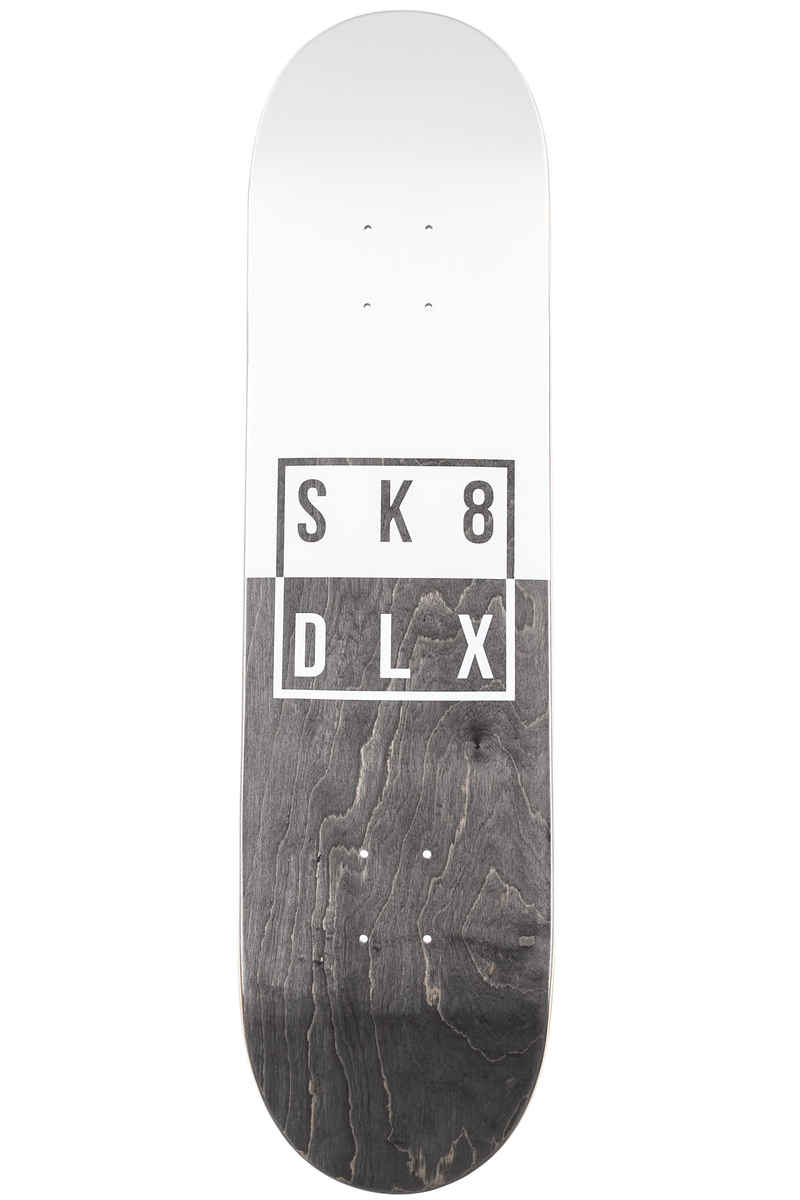 SK8DLX Two Face Series 8.125" Deck (white grey)