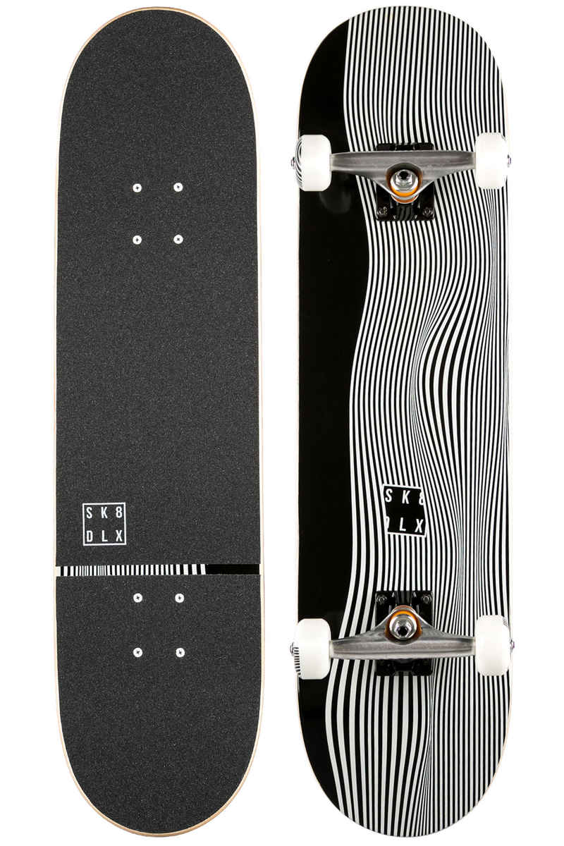 SK8DLX Wave 8.5" Komplettboard (black white)