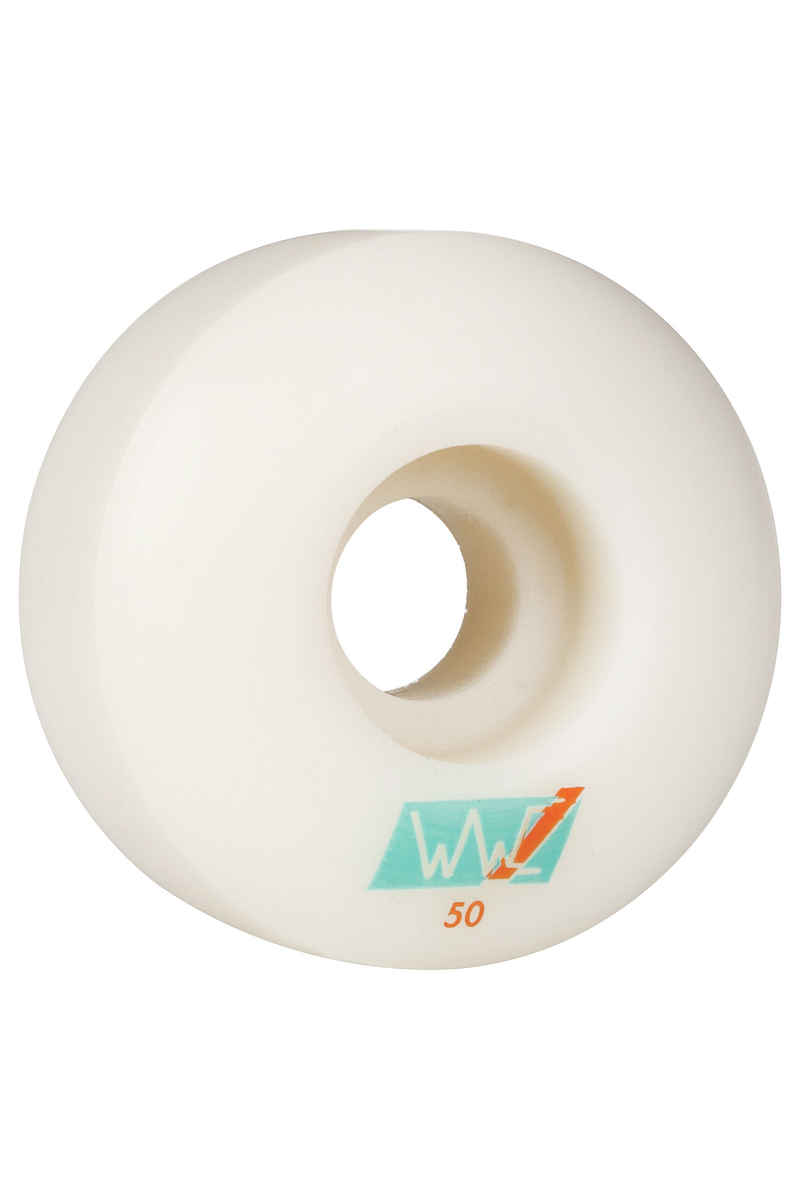 Wayward Carroll Solid State Round Wheels (white teal) 50mm 101A 4 Pack