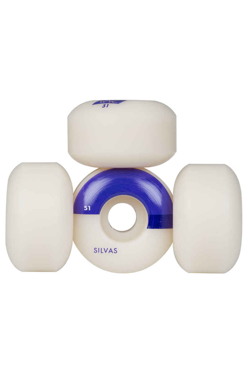 Wayward Silvas Solid State Round Wiel (white grape) 51mm 101A 4 Pack