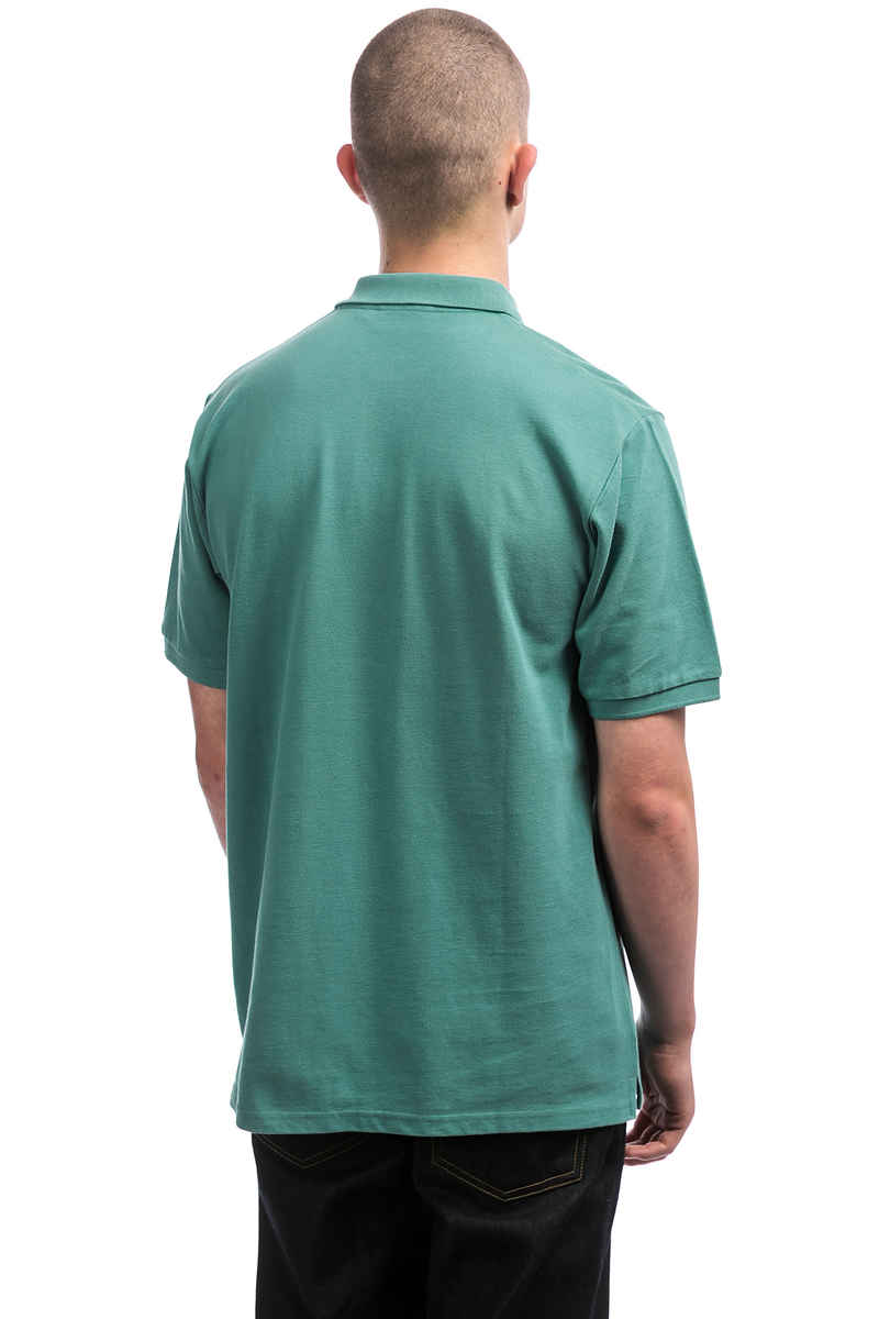 Carhartt WIP Madison Polo-Shirt (soft teal white)