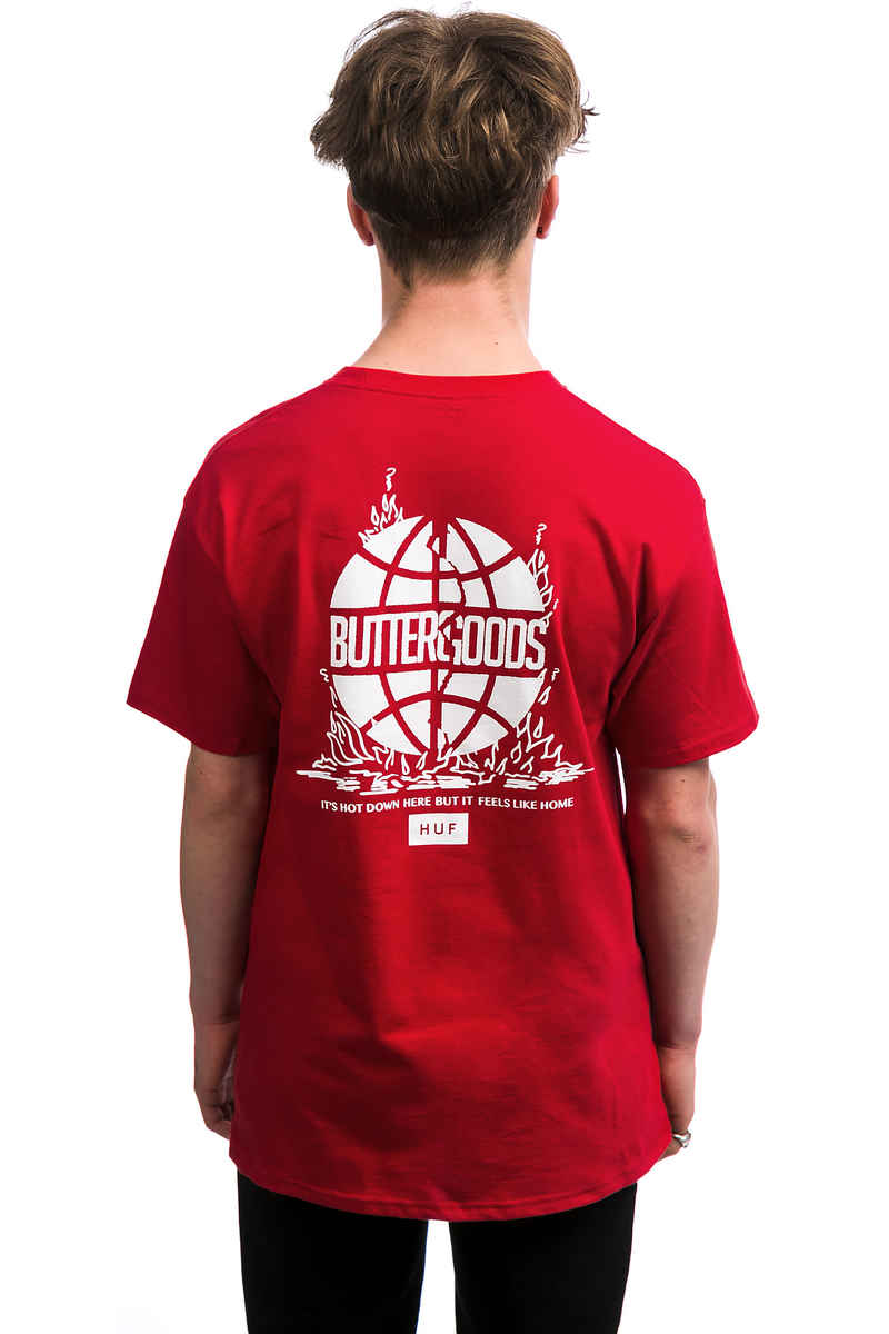 HUF x Butter Goods Feels Like Home Camiseta (red)