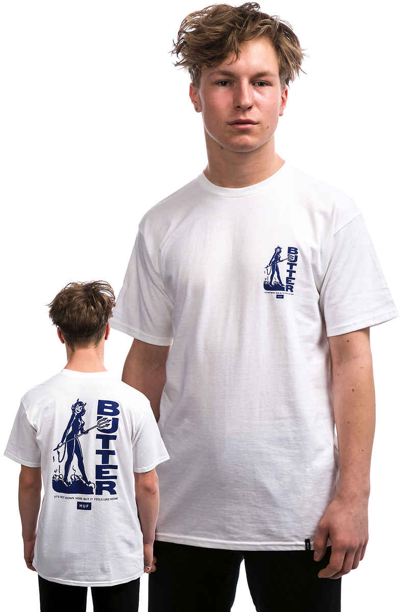 HUF x Butter Goods Devil T-Shirt (white)