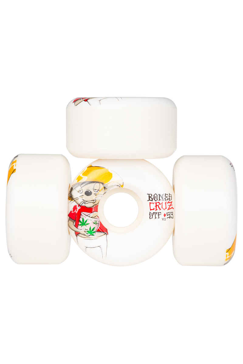Bones STF Cruz Weedy V2 Wheels (white) 53mm 103A 4 Pack