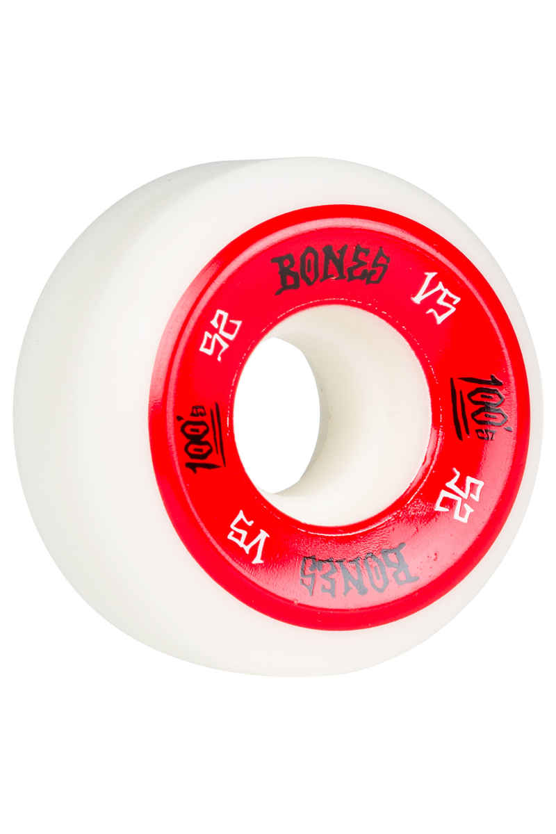 Bones 100's-OG #1 V5 Roue (white red) 52mm 100A 4 Pack