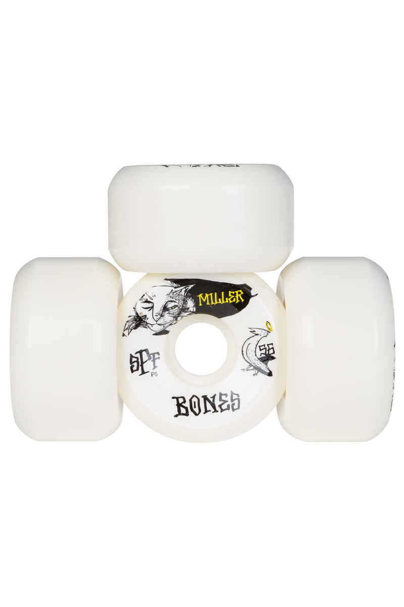 Bones SPF Miller Guilty Cat P5 Rollen (white) 56mm 104A 4er Pack