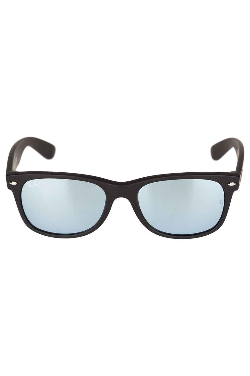 Ray-Ban New Wayfarer Sonnenbrille 55mm (rubber black mirror silver)