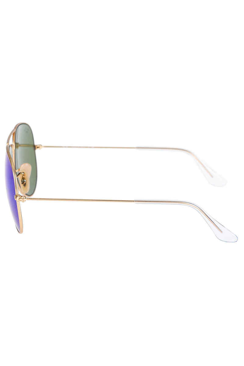 Ray-Ban Aviator Large Metal Sunglasses 58mm (matte gold mirror multi blue)