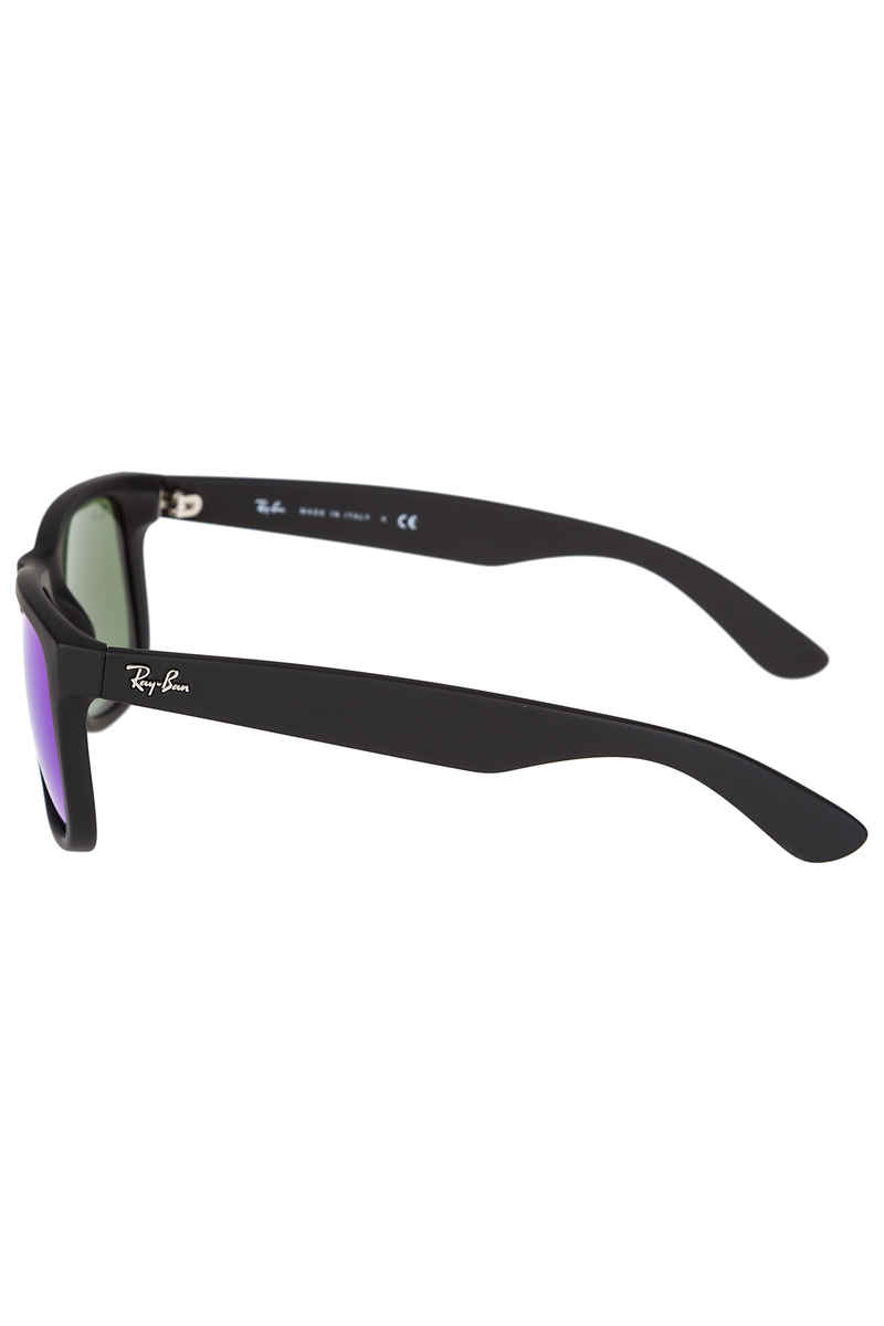 Ray-Ban Justin Sunglasses 55mm (black rubber green mirror blue)
