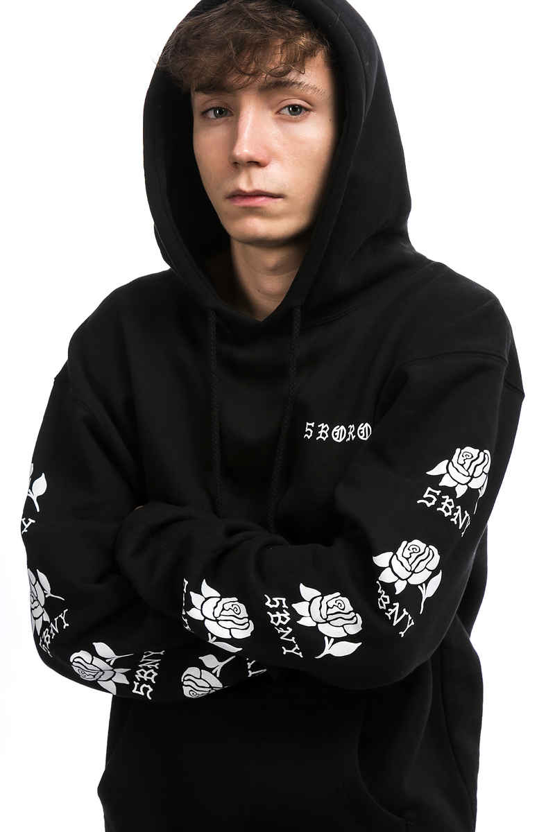 5BORO Rose Hoodie (black)