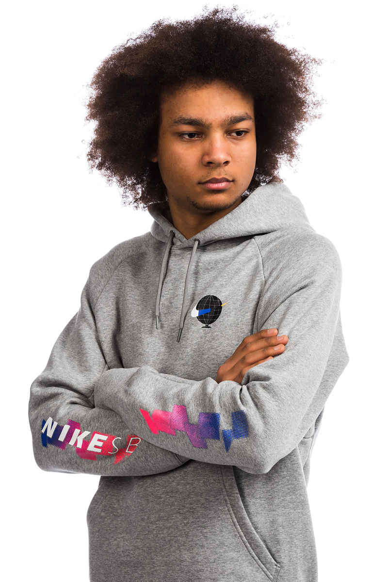 Nike SB Icon GFX Sudadera (dark grey heather white)