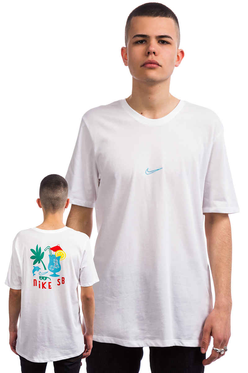 Nike SB Dry DFC Tropical T-Shirt (white lagoon pulse)