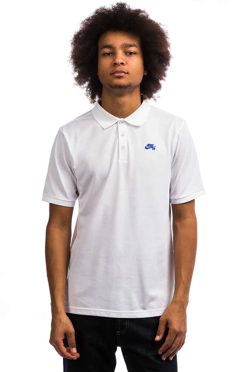 Nike SB Dri-FIT Polos (white hyper royal)