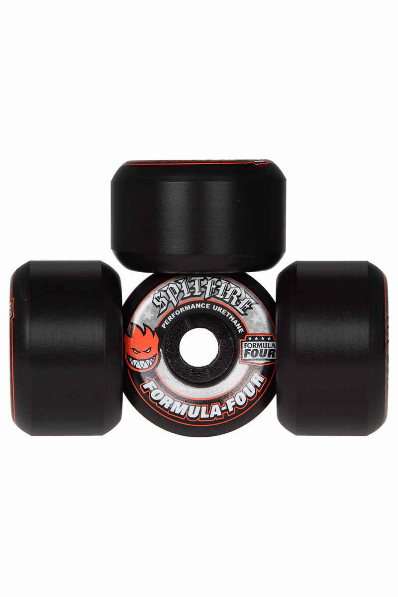 Spitfire Formula Four Conical Full Wiel (black) 53mm 99A 4 Pack