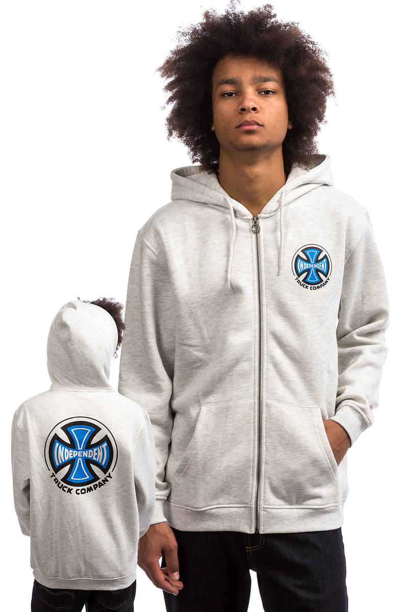 Independent 2 Colour Truck Company Zip-Sweatshirt avec capuchon (athletic heather)