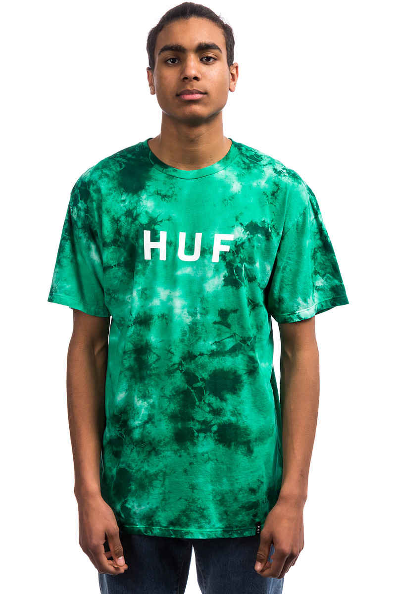 HUF OG Logo Tie Dye Camiseta (emerald)
