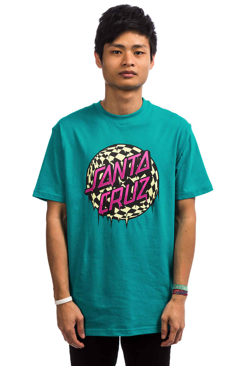 Santa Cruz Check Waste Dot T-Shirt (lake blue)