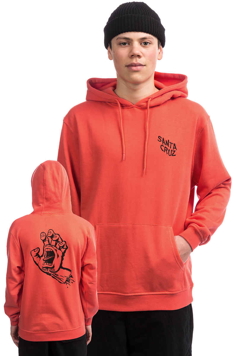 Santa Cruz Outline Hand Hoodie (coral)