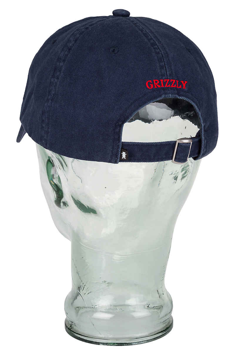 Grizzly OG Bear Logo Dad Cap (navy red)