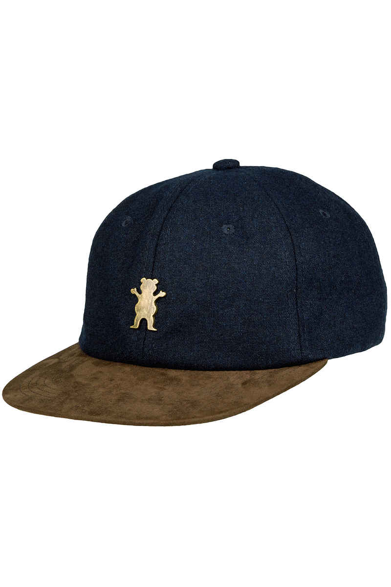 Grizzly Antique OG Bear Strapback Cap (navy brown)