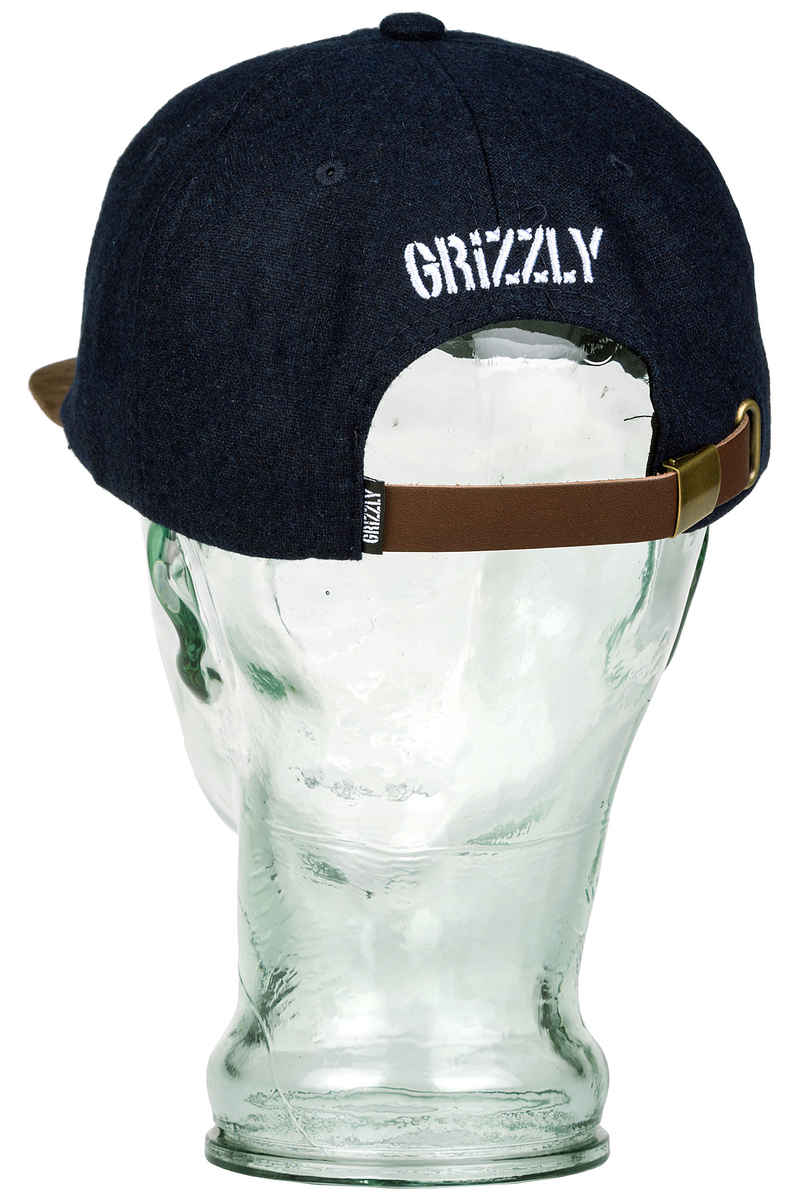 Grizzly Antique OG Bear Strapback Cap (navy brown)