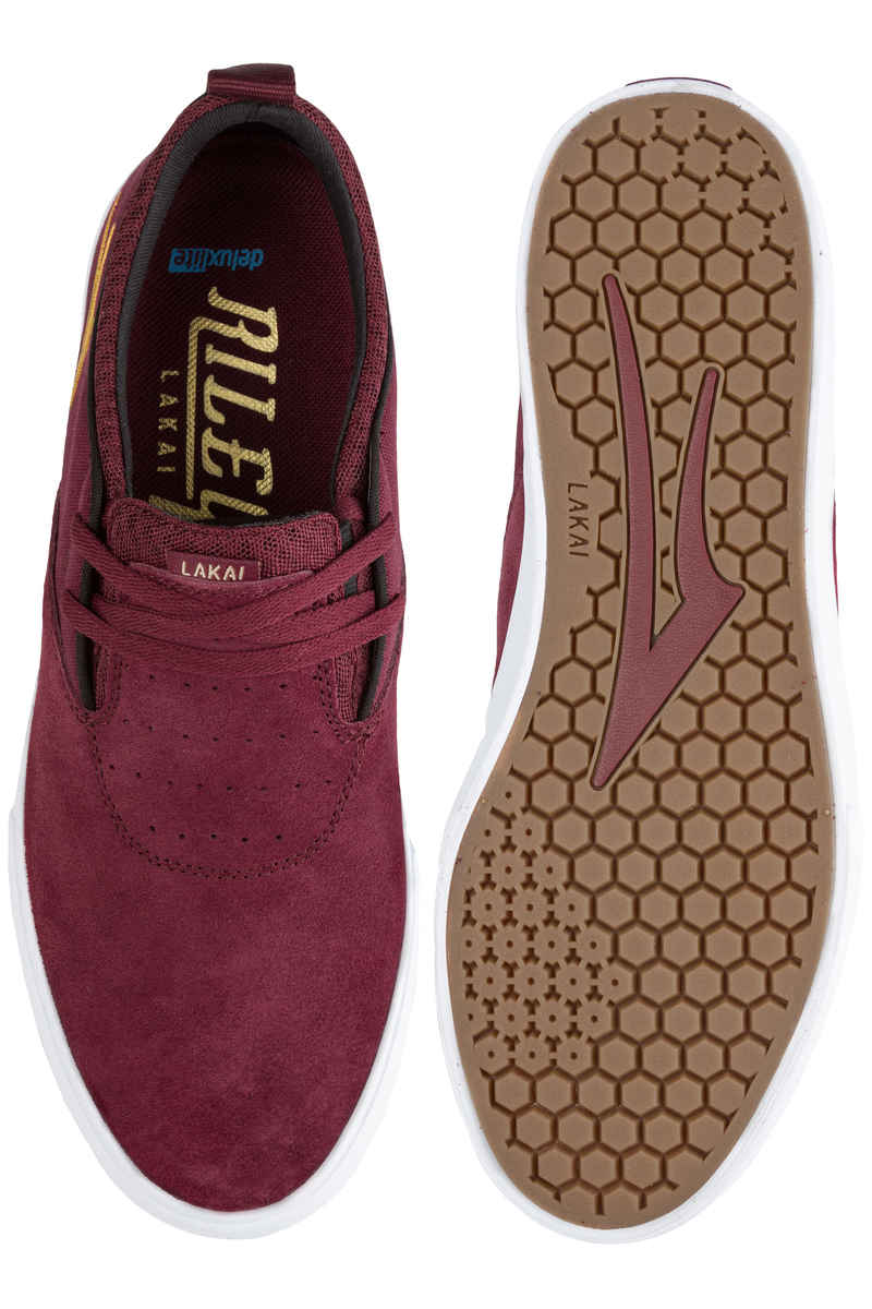 Lakai Riley 2 Suede Shoes (burgundy)