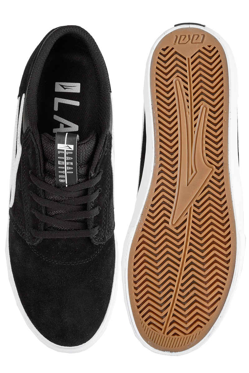 Lakai Griffin Suede Shoes (black white 2)