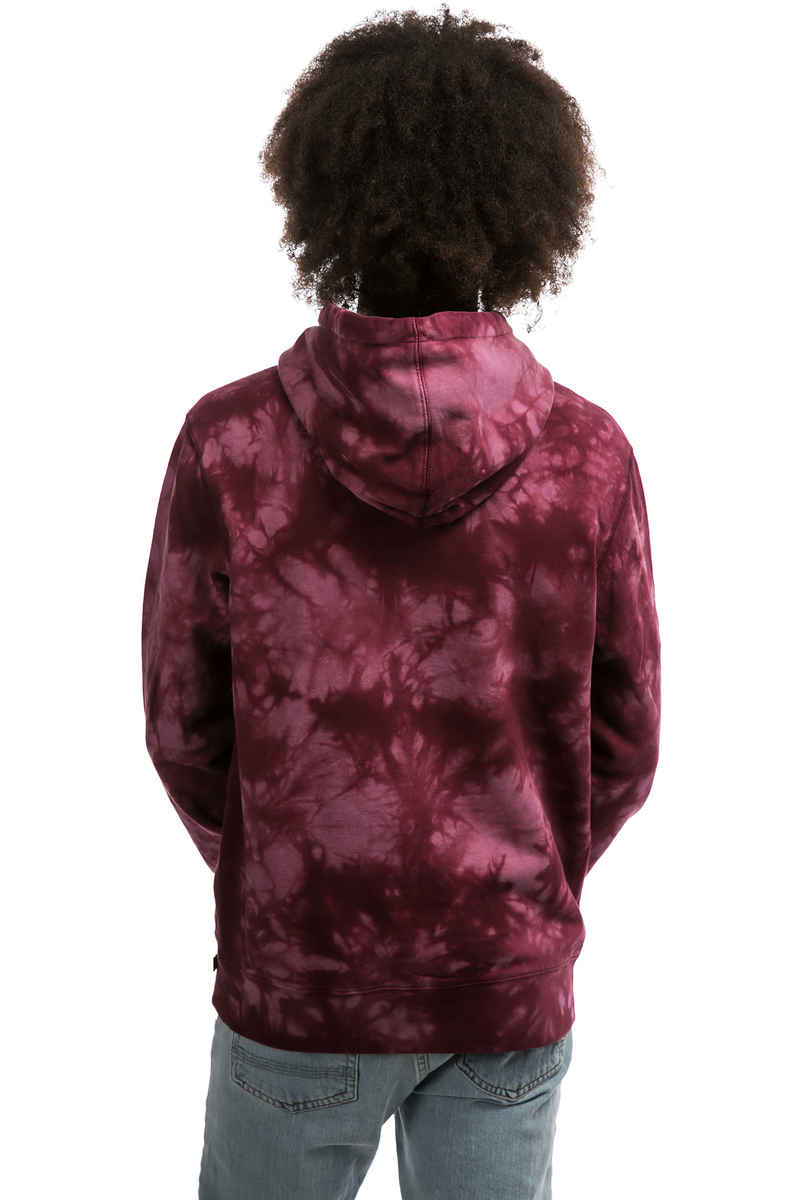 HUF Leary Tie Dye Hoodie (burgundy)