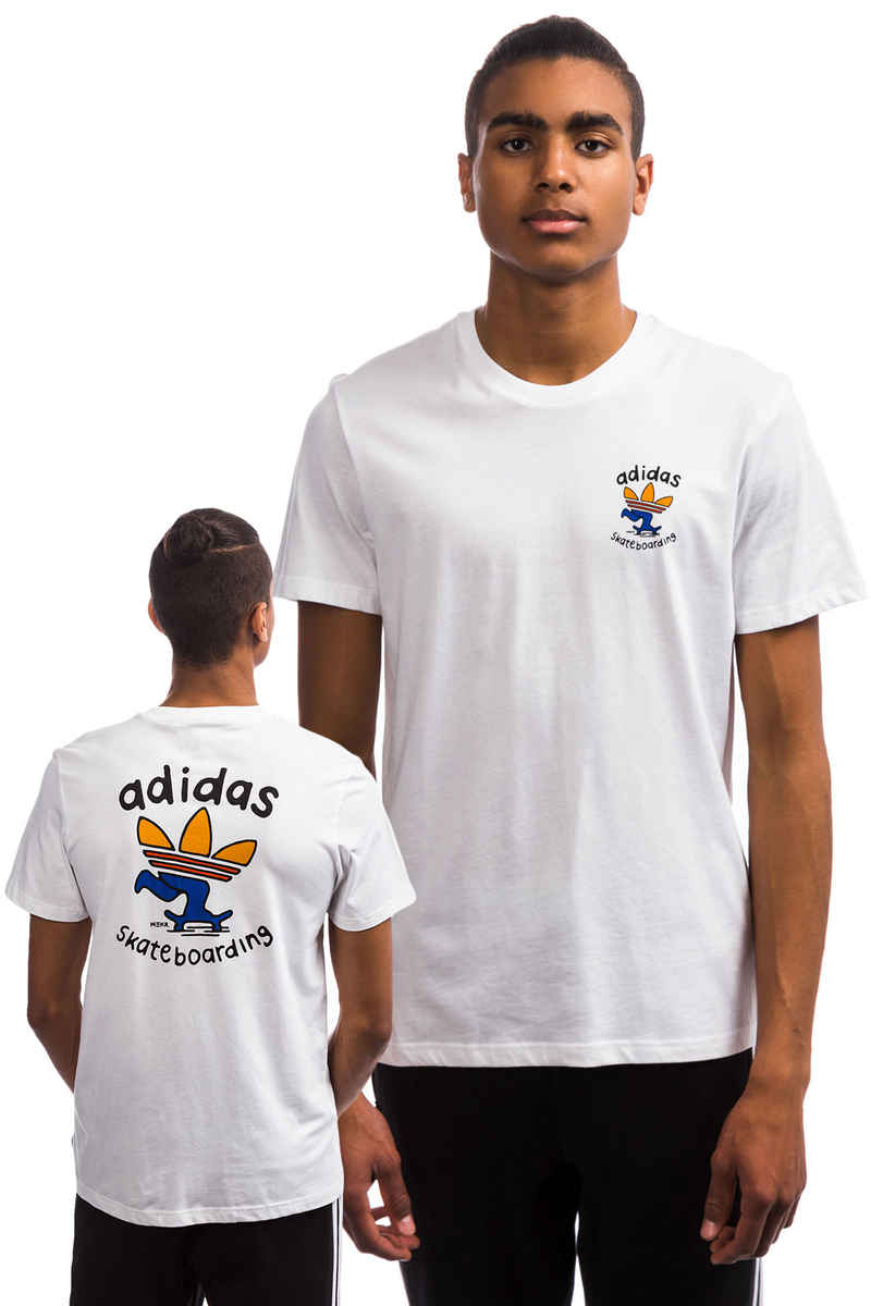 adidas Pushing Tre T-Shirt (white collegiate orange tactile)